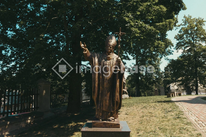Bronze Statue in a Park