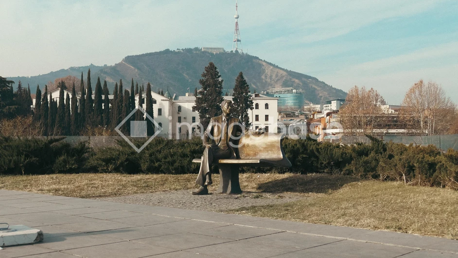 Urban Park with Mountain View