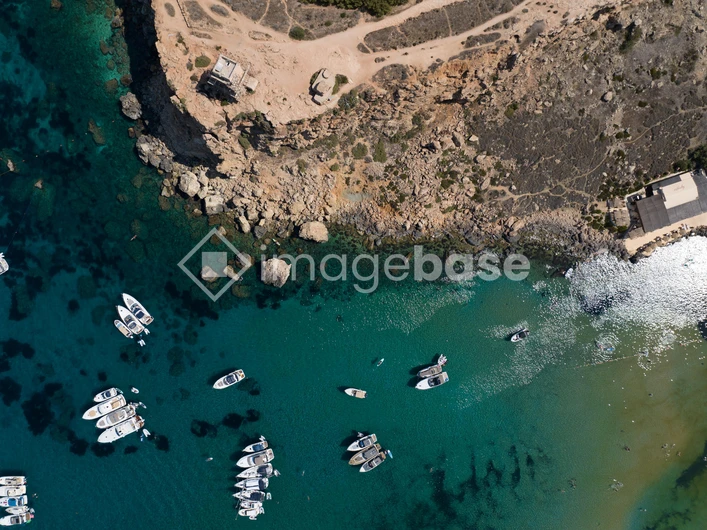 Aerial View of Boats and Coastline