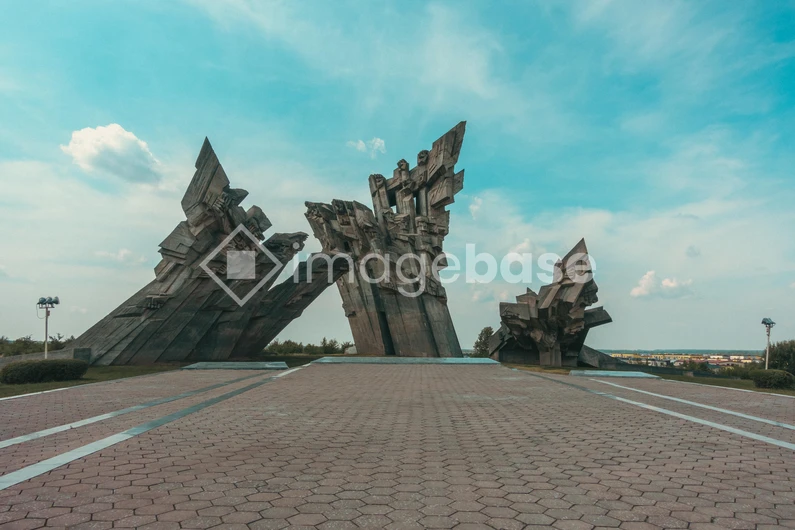 Abstract Monument under Blue Sky