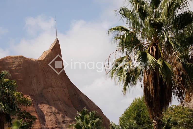 Scenic Mountain and Palms