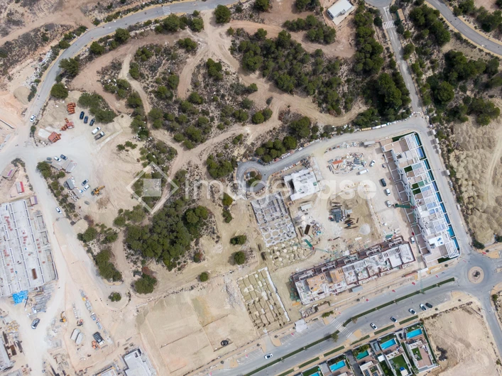 Aerial View of Construction Site
