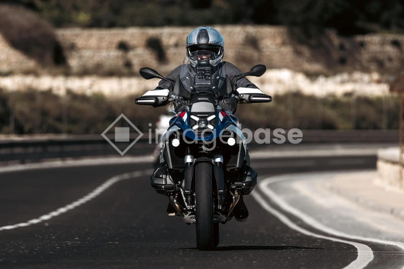 Motorcyclist on Scenic Road
