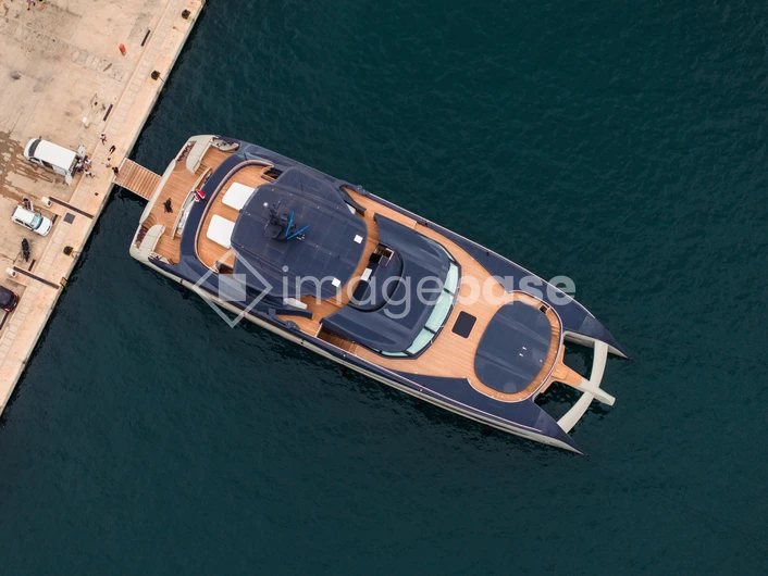 Luxury Yacht at Dock