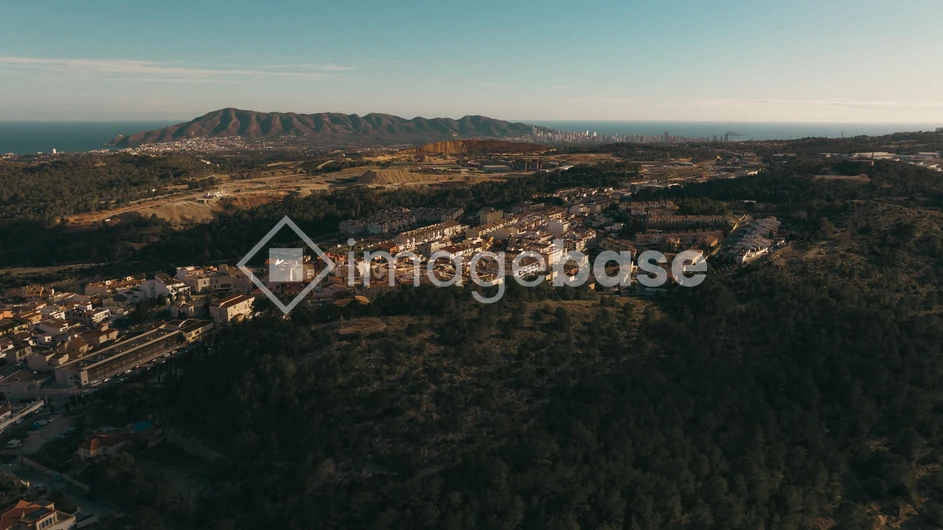 Scenic Mountain Town View