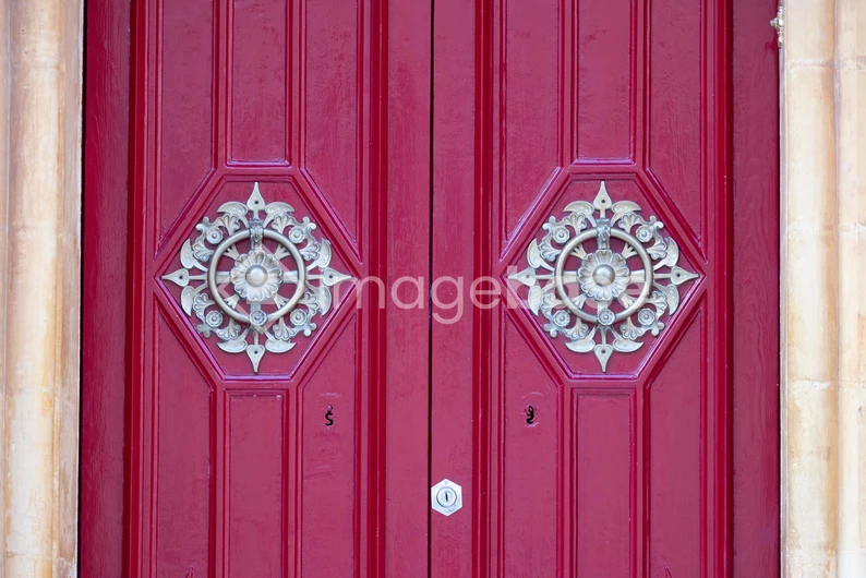 Ornate Red Door