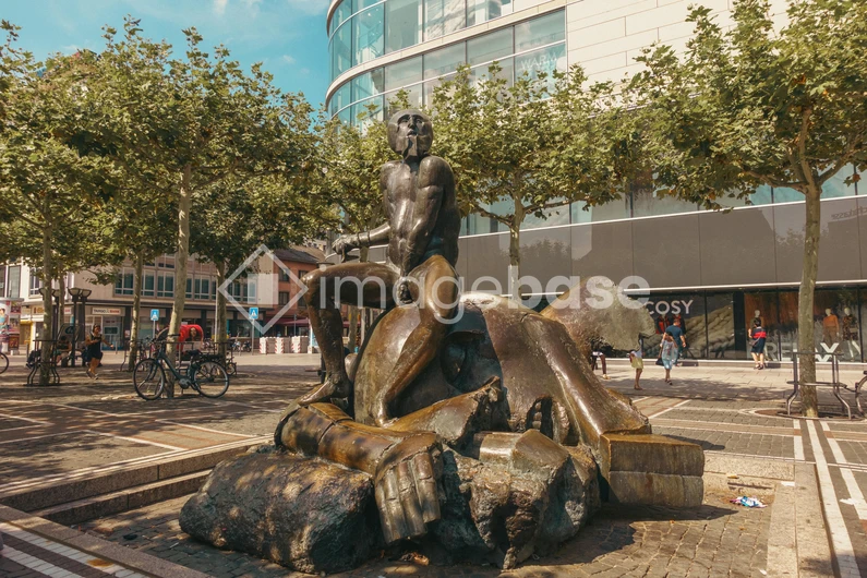 Urban Sculpture in City Plaza