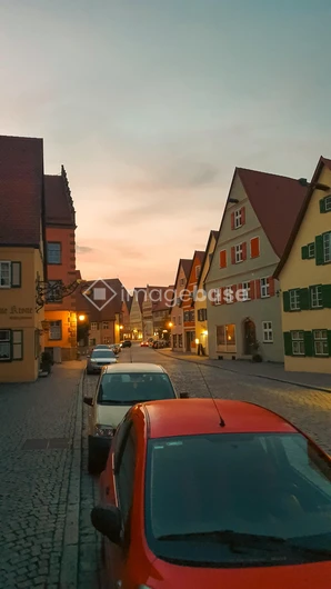 Charming Evening Street Scene
