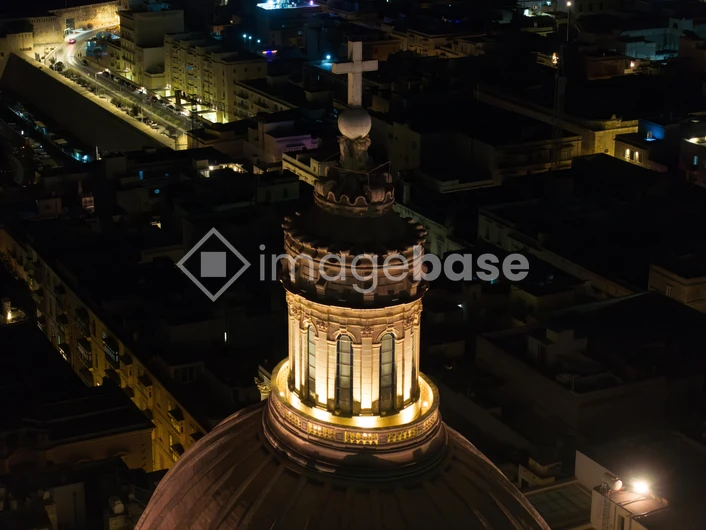 Illuminated Dome at Night