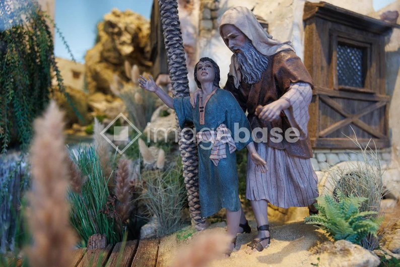 Scene of Historical Figures in Countryside