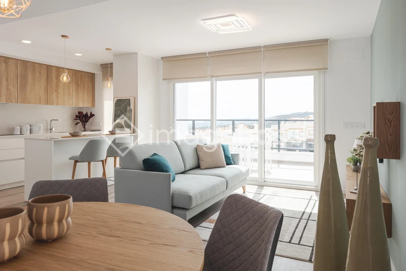 Modern Living Space with Coastal View