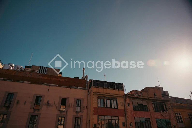 Urban Rooftops at Dusk