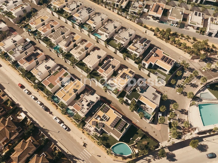 Aerial View of Residential Neighborhood