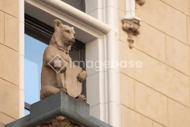 Architectural Detail of Bear Statue