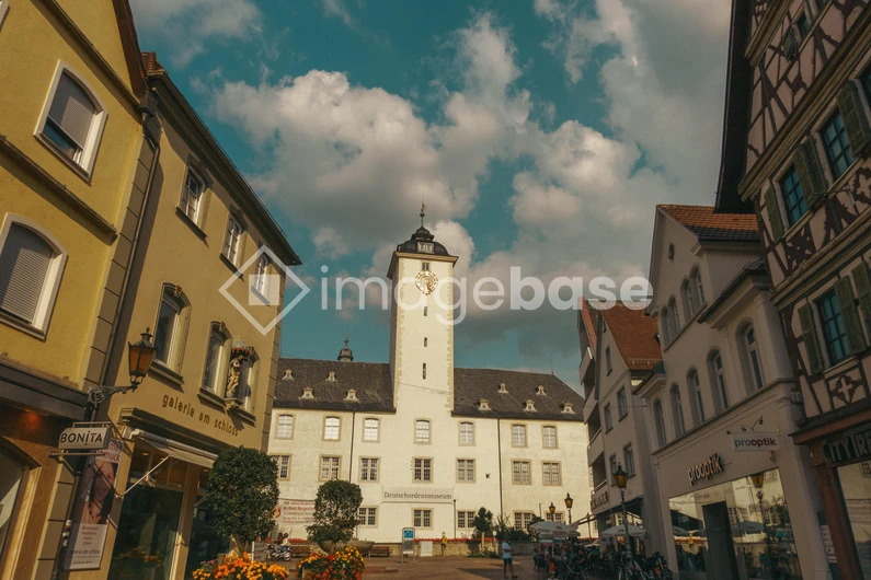 Charming European Town Square