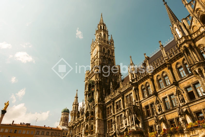 Gothic Architecture Against a Blue Sky