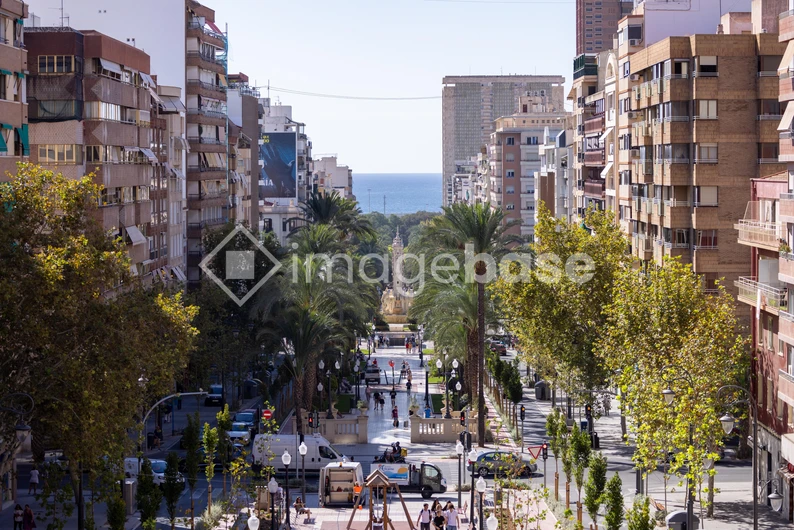 Urban Street with Ocean View