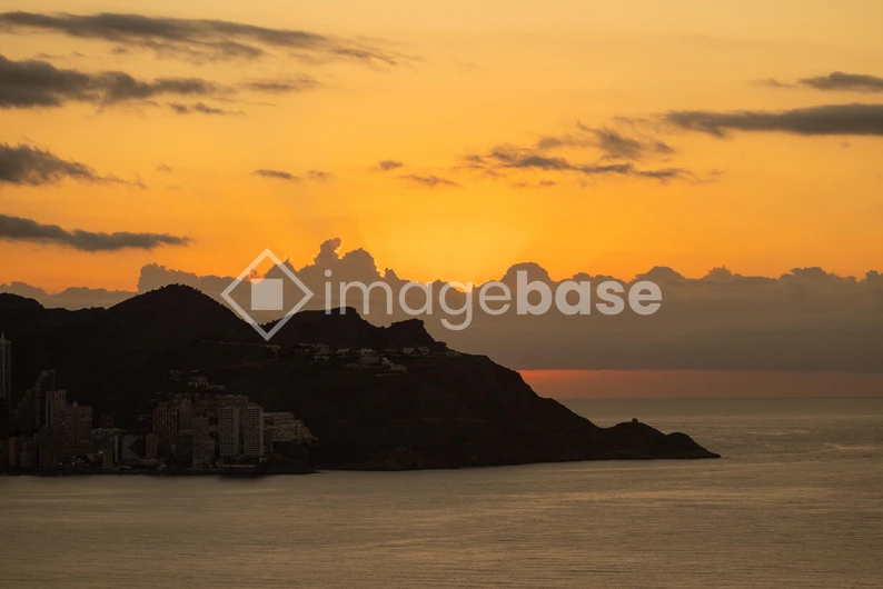 Sunset Over Coastal Skyline