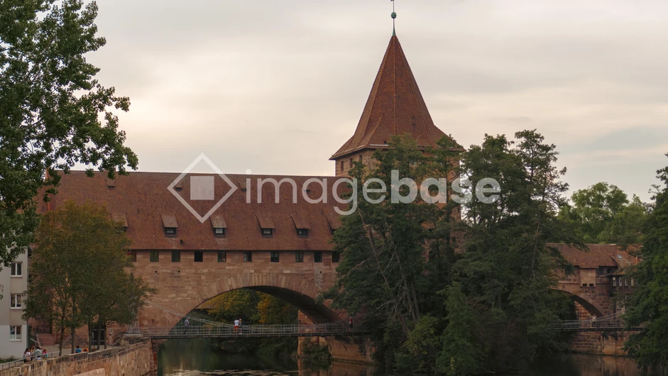 Historic Bridge with Tower