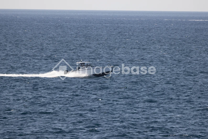 Speedboat on Open Sea