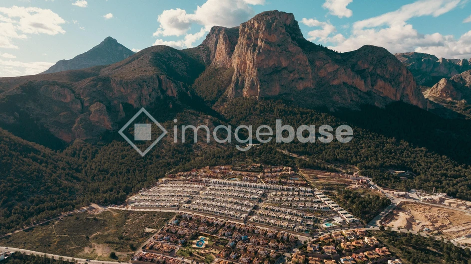 Mountainous Landscape with Housing